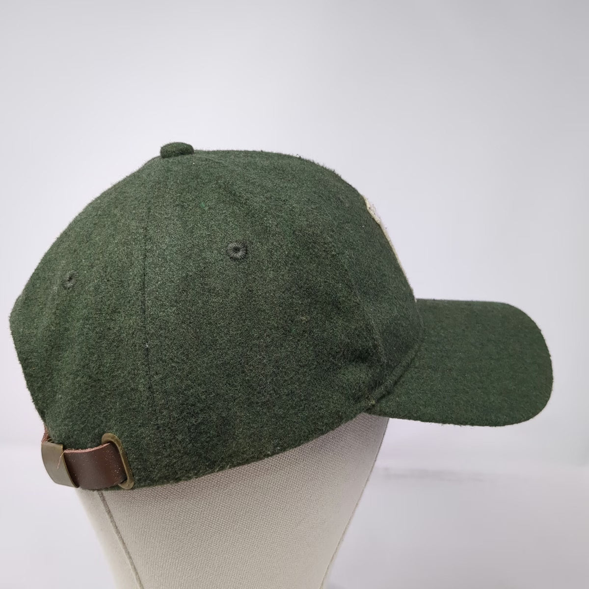 Portland Gear Baseball Cap Green One Size P Oregon Logo Leather Slideback Hat