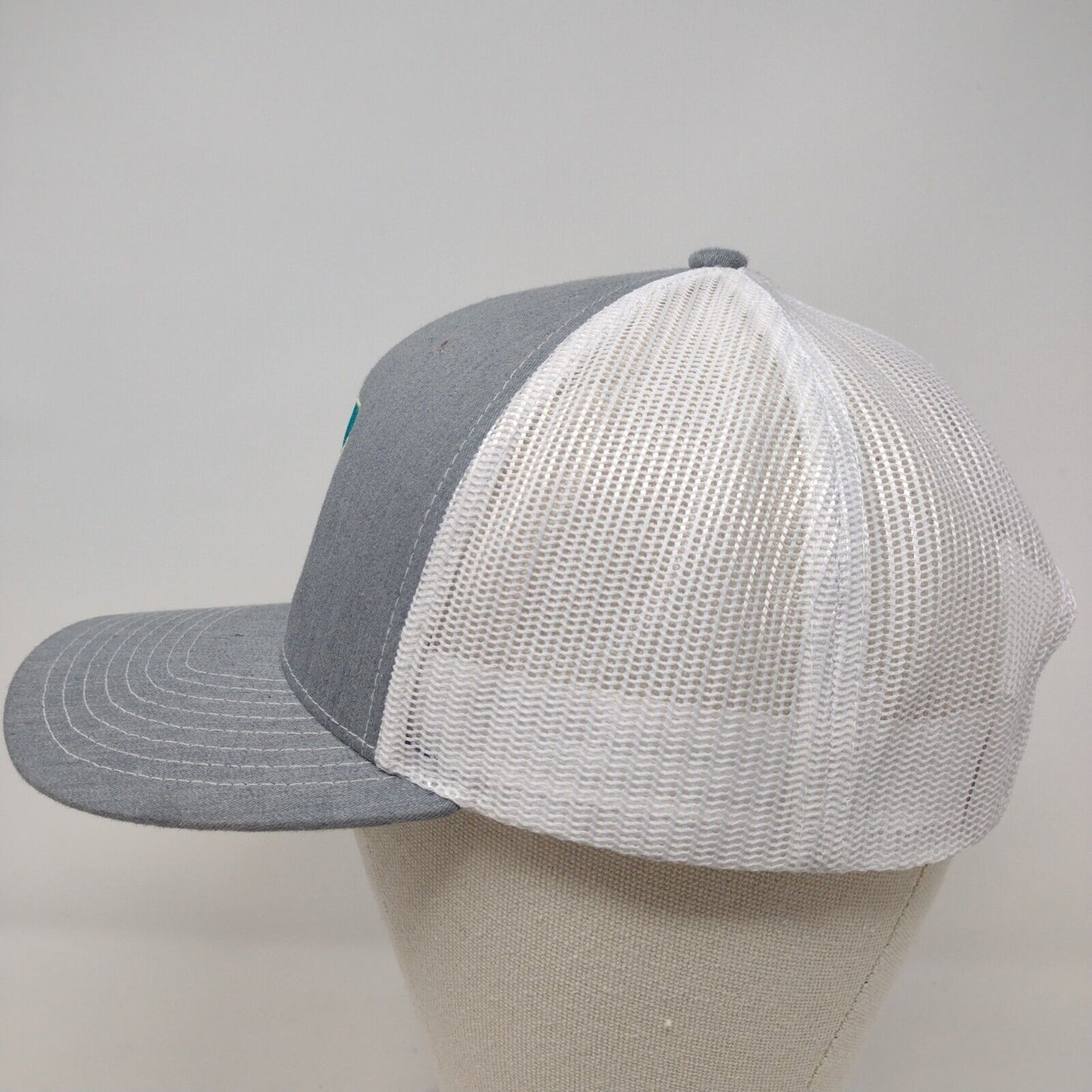 Idaho Snapback 112 Trucker Hat Gray OSFA Adjustable Mesh Back Richardson