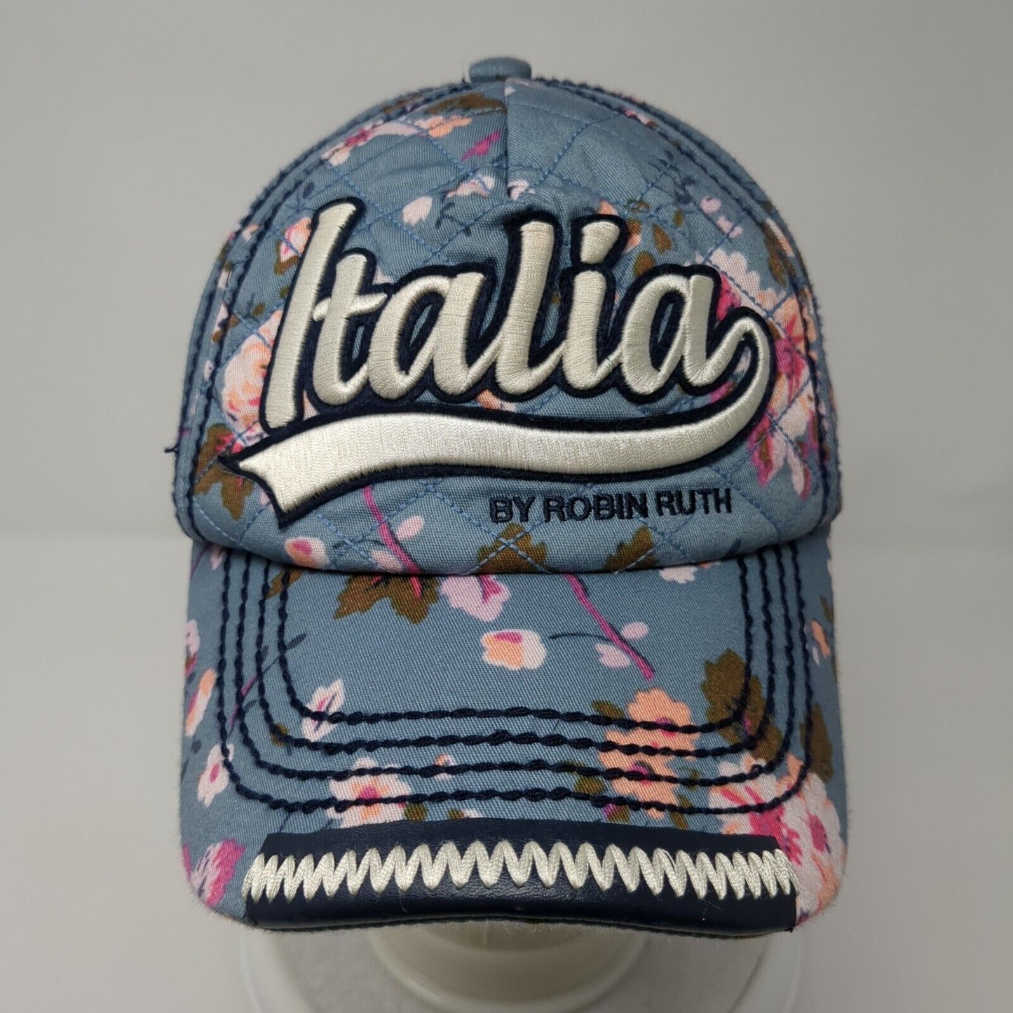 Italia by Robin Ruth Snapback Hat Multicolor OS Adjustable Embroidered Floral