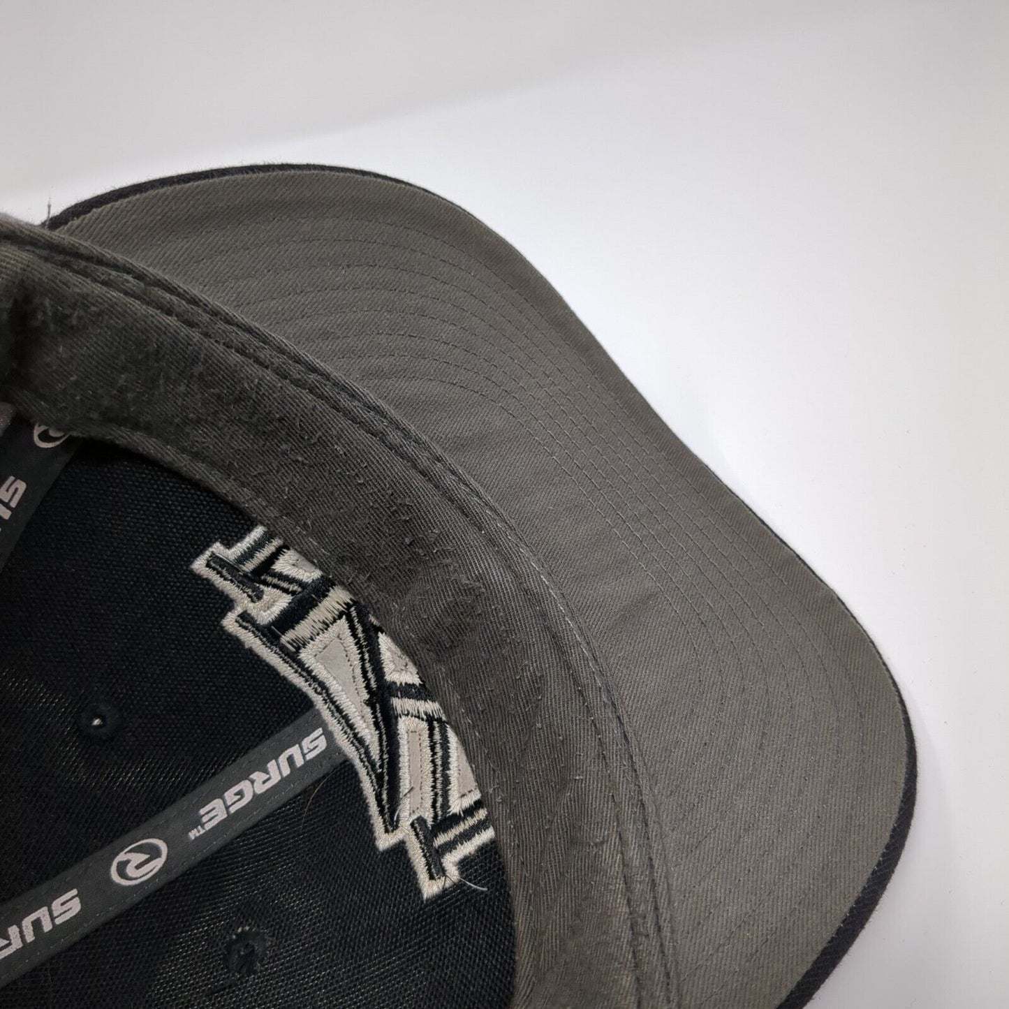 Rocky Fitted Hat Gray 7 1/4 Embroidered Vented Holes 6 Panel Surge Richardson