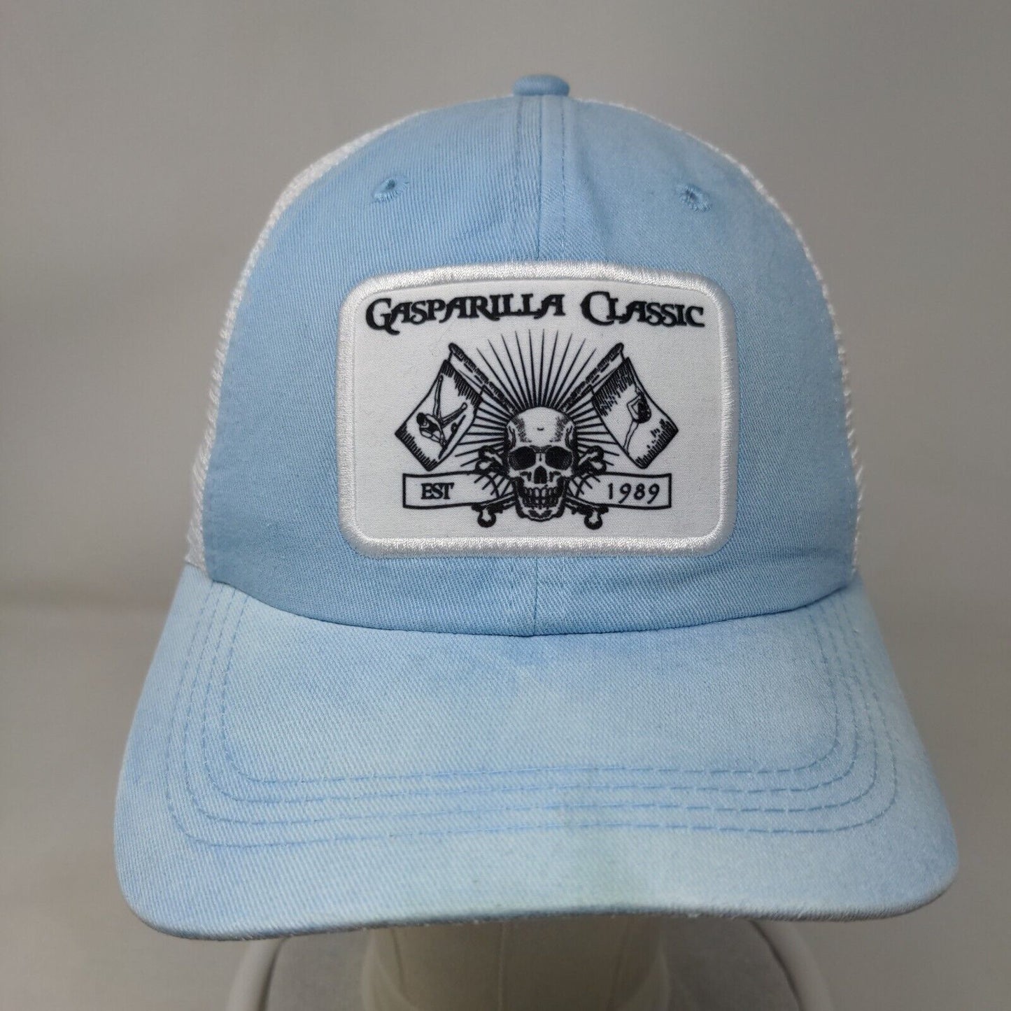 Gasparilla Classic Skull Snapback Mesh Back Trucker Hat Blue One Size