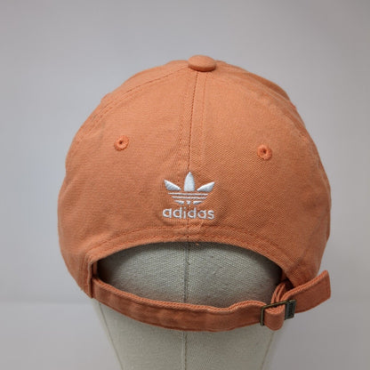 Adidas Slideback Hat Orange One Size Adjustable Embroidered 6 Panel Cotton