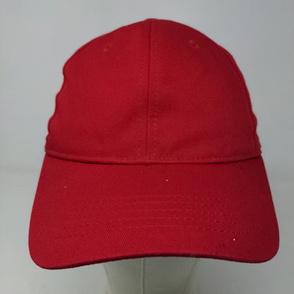 Unbranded Men's Strapback Hat Red Size OSFM Black Vent Holes Adjustable