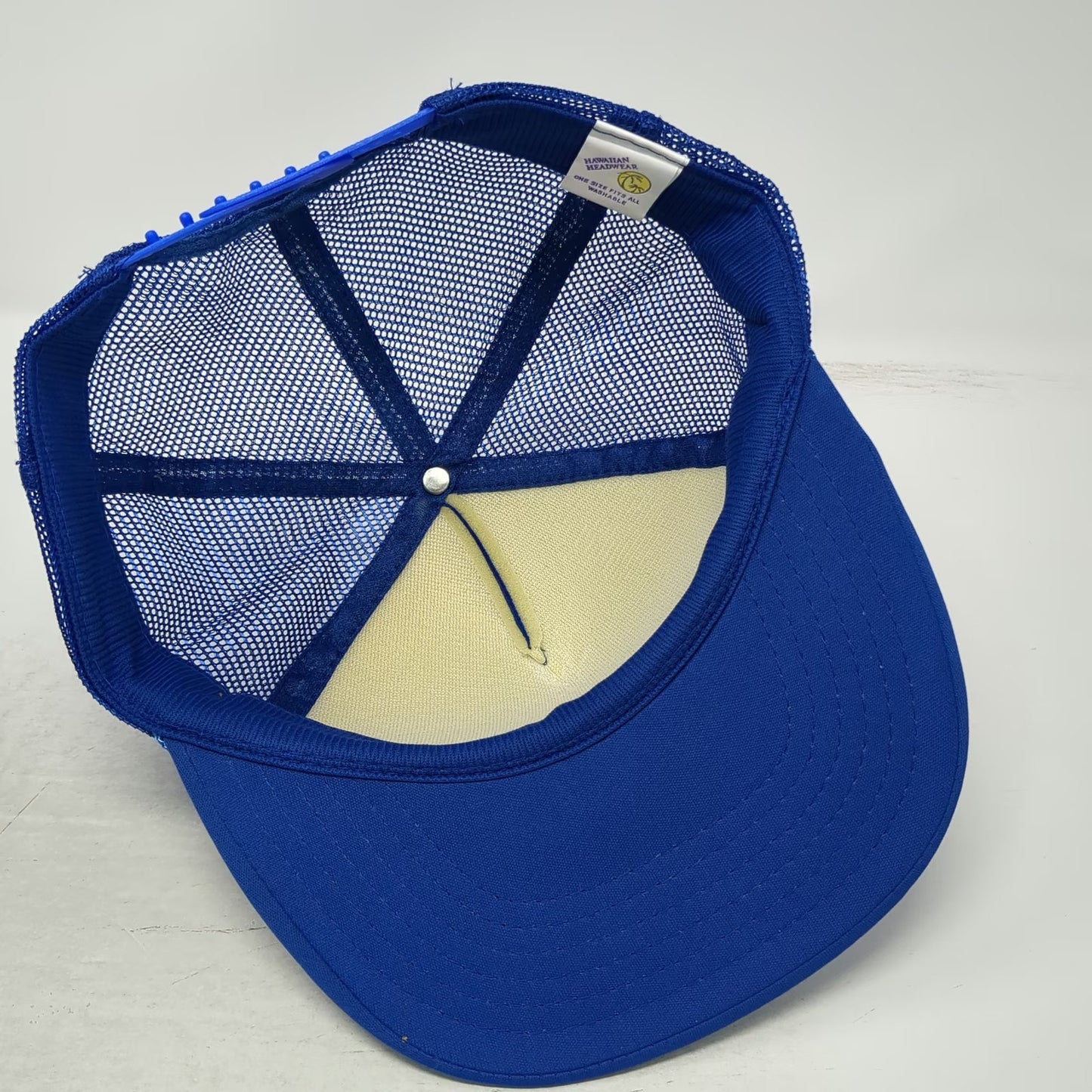 Hawaiian Headwear Blue OS Trucker Hat Pink Hawaii Graphic Mesh Snapback Rope