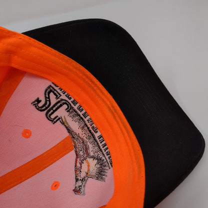 2C Pheasant Hunt Idaho Strapback Hat Orange OSFA Adjustable Embroidered Cotton