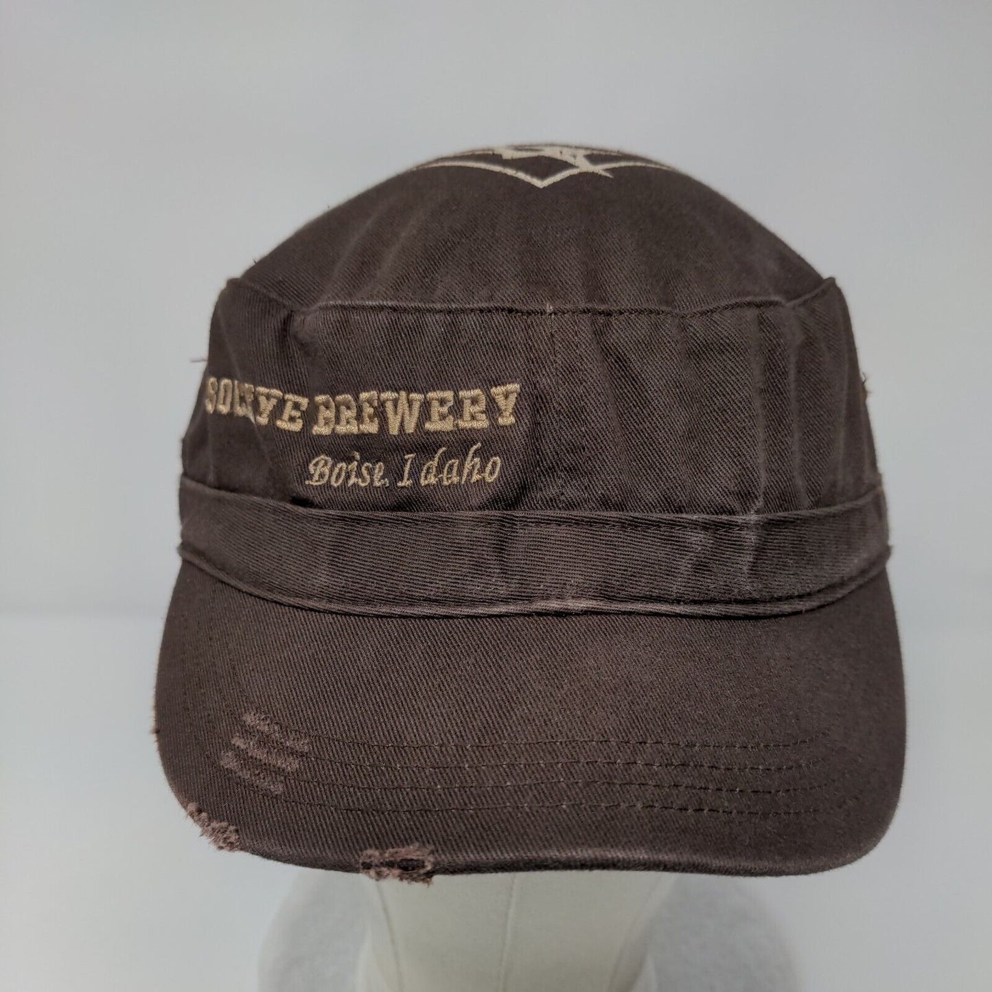 Sockeye Brewery Boise Idaho Strapback Army Hat Brown OSFA District