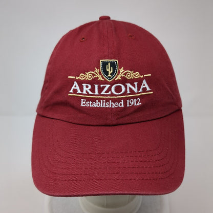 Arizona Established 1912 Slideback Hat Red OS Adjustable Embroidered Cotton