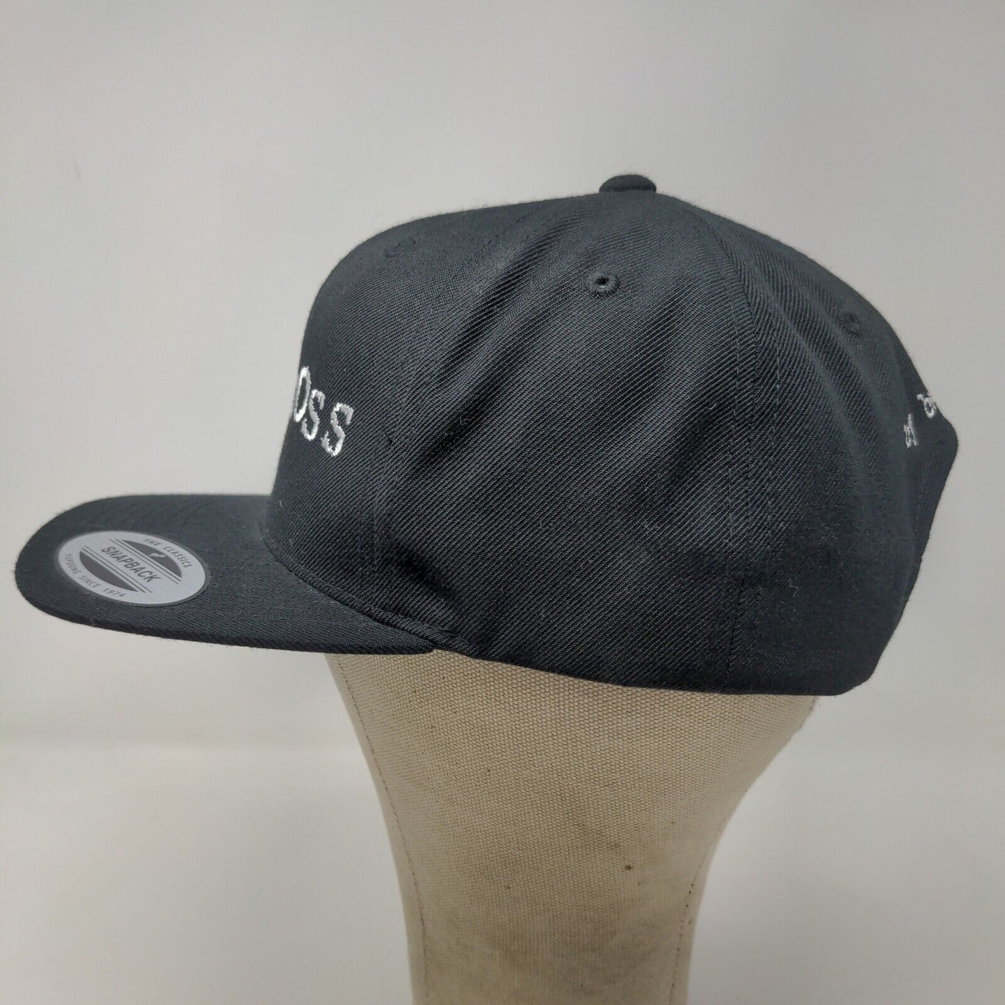 June Moss Men's Snapback Hat Black Adjustable Autographed Becca Tobin