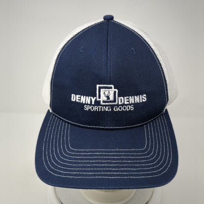 Denny Dennis Sporting Goods Snapback Trucker Hat Blue XL Mesh Back