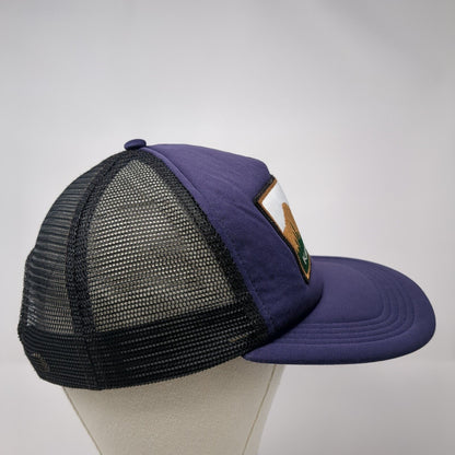 KAYU Snapback Trucker Hat Blue One Size Adjustable Embroidered Mesh Back 6 Panel