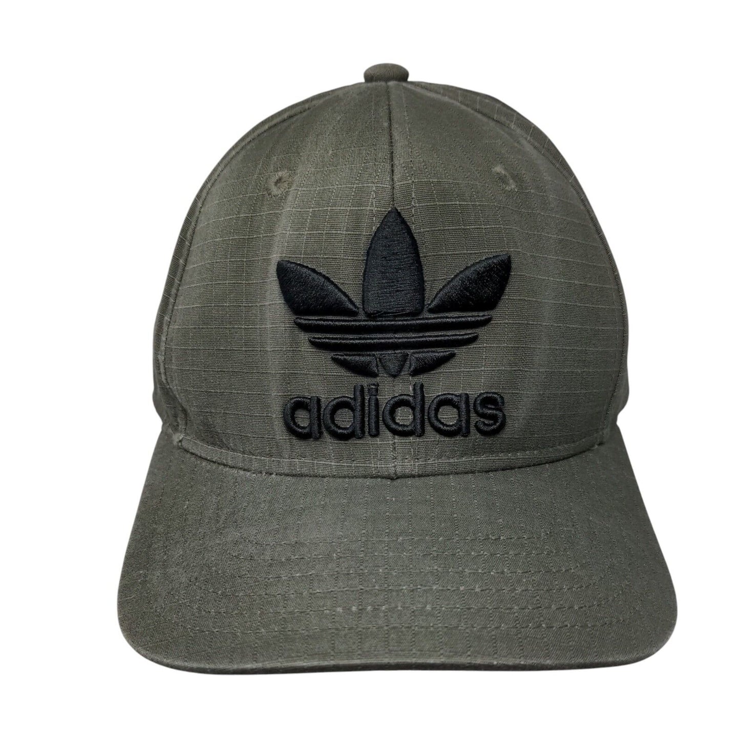 Adidas Trefoil Snapback Hat Green One Size Embroidered Solid 6 Panel