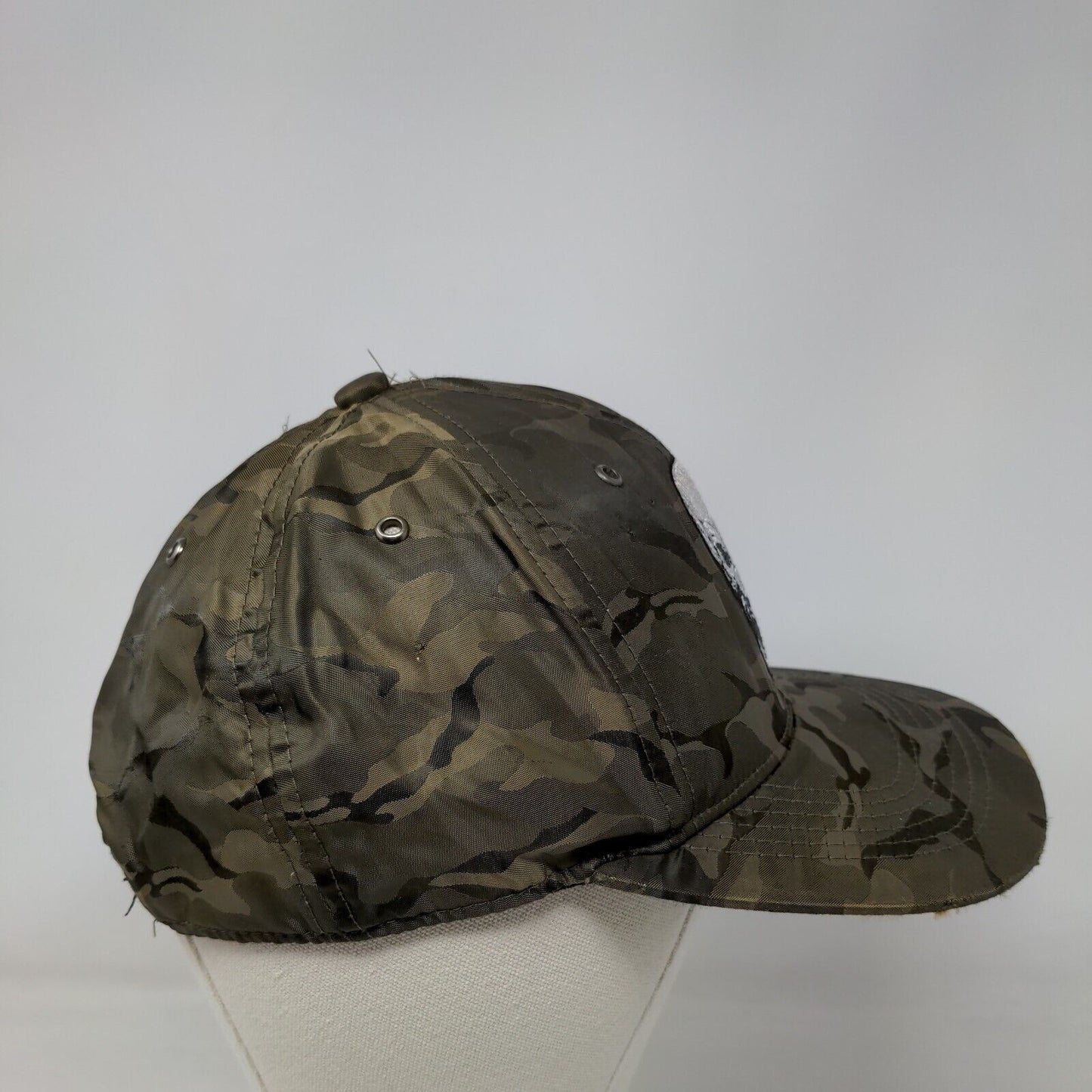 Skull Snapback Hat Camouflage One Size Adjustable Embroidered Ace Cap Inc.