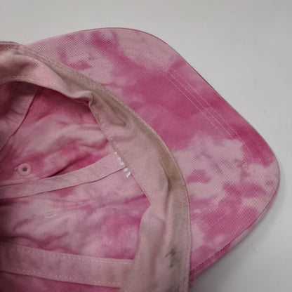 PINK Strapback Hat Pink OS Adjustable Embroidered Tie Dye Victoria's Secret