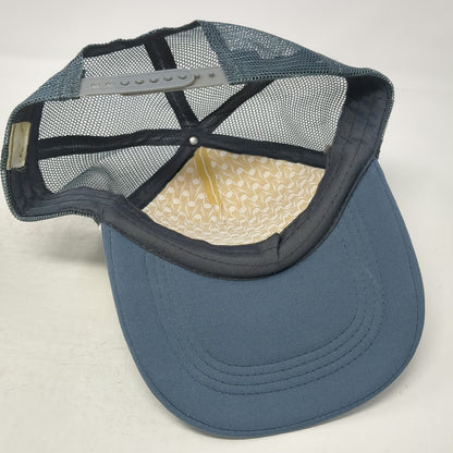 Trucker Hat Blue White One Size Blank Foam Front Mesh Back Snapback Adjustable