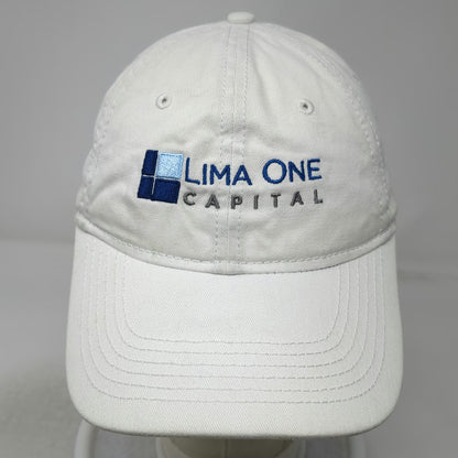 Sportsman Lima One Capital Baseball Cap White One Size Slideback Cotton Logo Hat