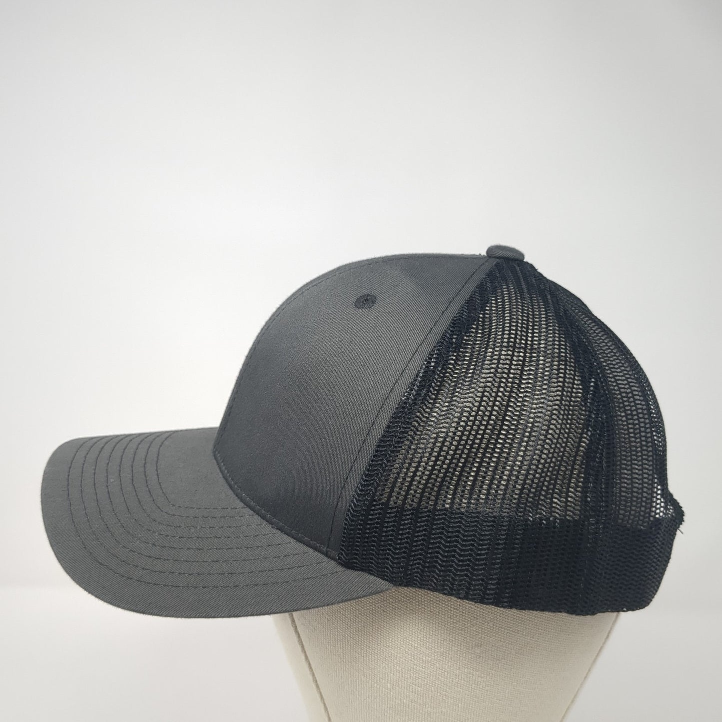 The Classics Yupoong Snapback Mesh Back Trucker Hat Gray One Size Blank