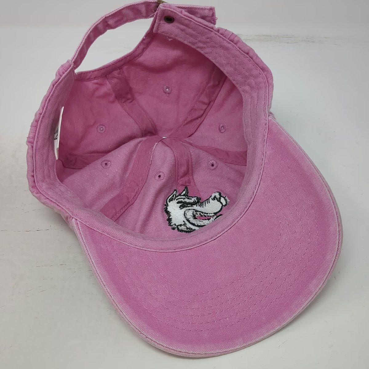 Buyers Products Company Pink One Size Baseball Cap Slideback Hat Wolf Mascot
