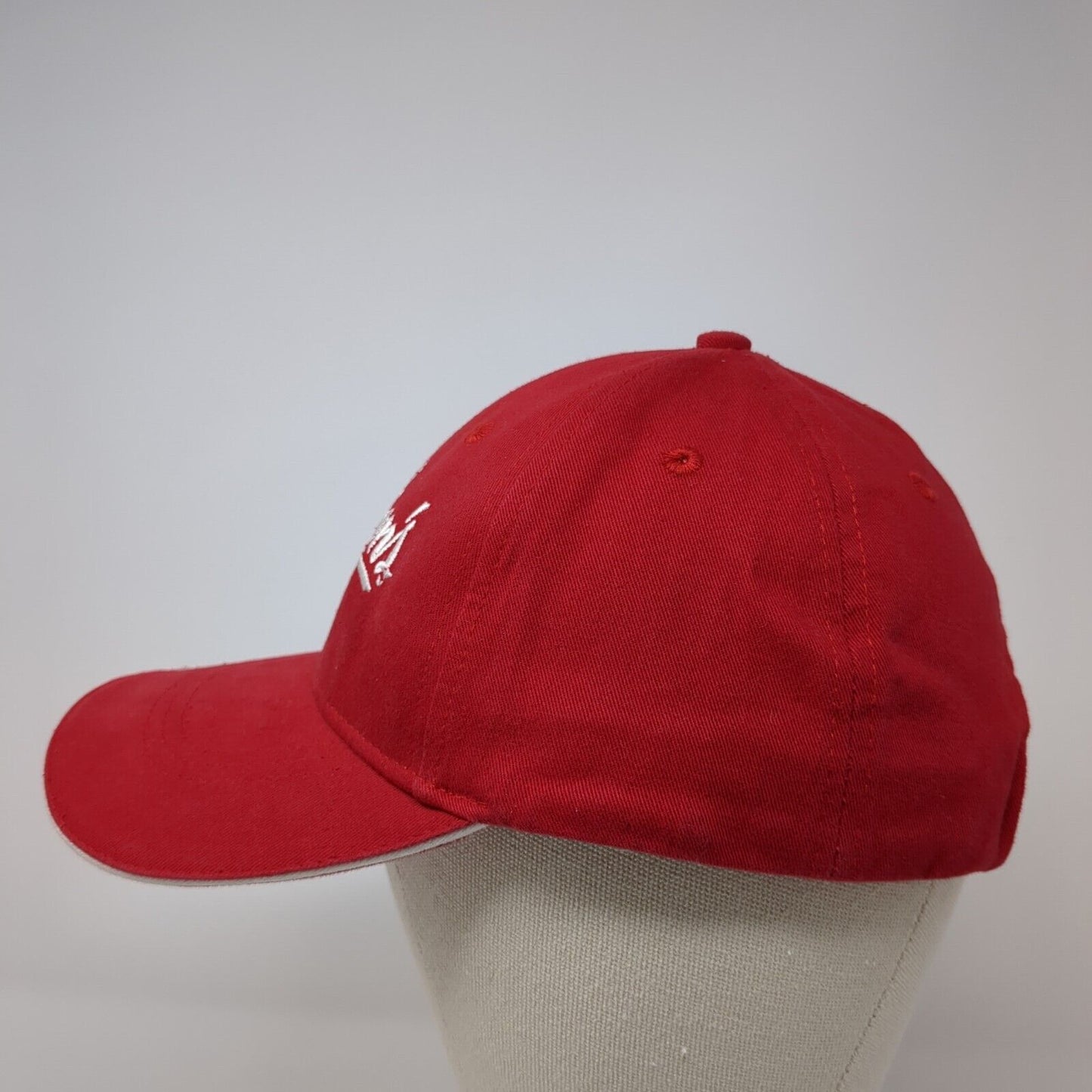 Davidson's Established in 1932 Strapback Hat Red OS Adjustable Mountain Lakes