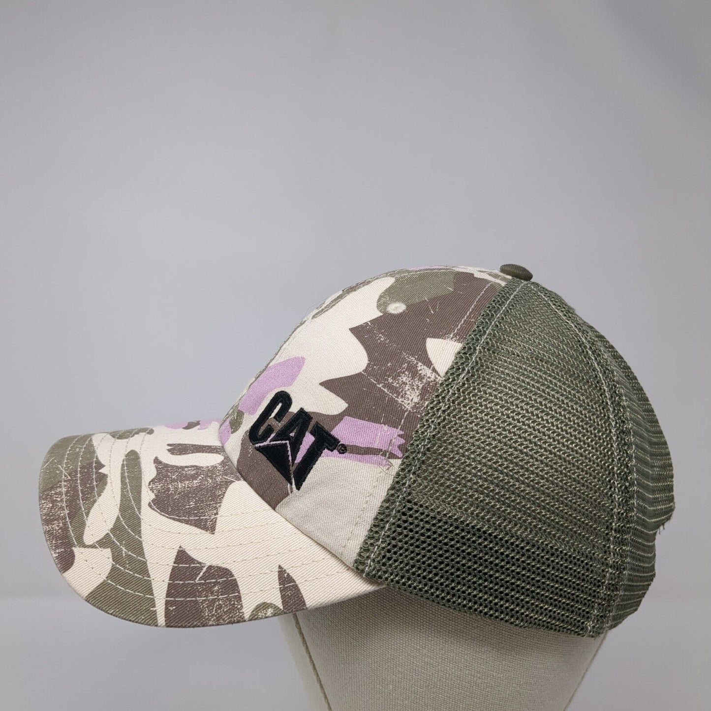 CAT Snapback Trucker Hat Camouflage One Size Adjustable Embroidered Mesh Back