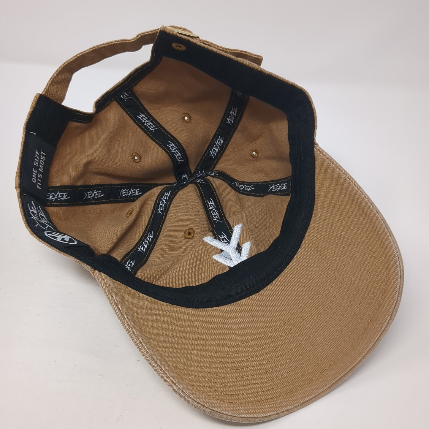 Yee Yee Logo Slideback Hat Brown One Size Adjustable Solid Embroidered