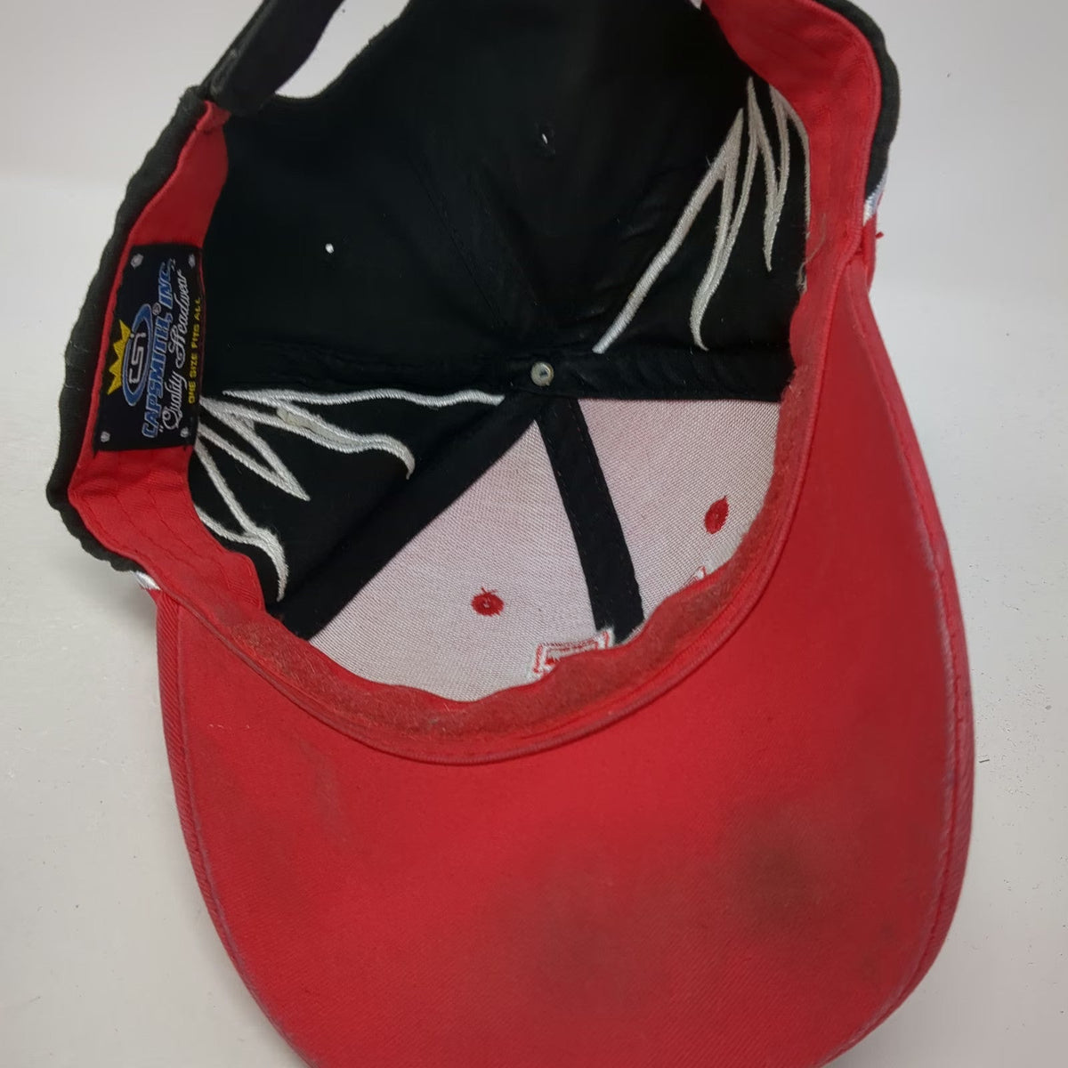 Capsmith Nebraska Huskers Baseball Cap Red One Size Strapback Hat Claw Script
