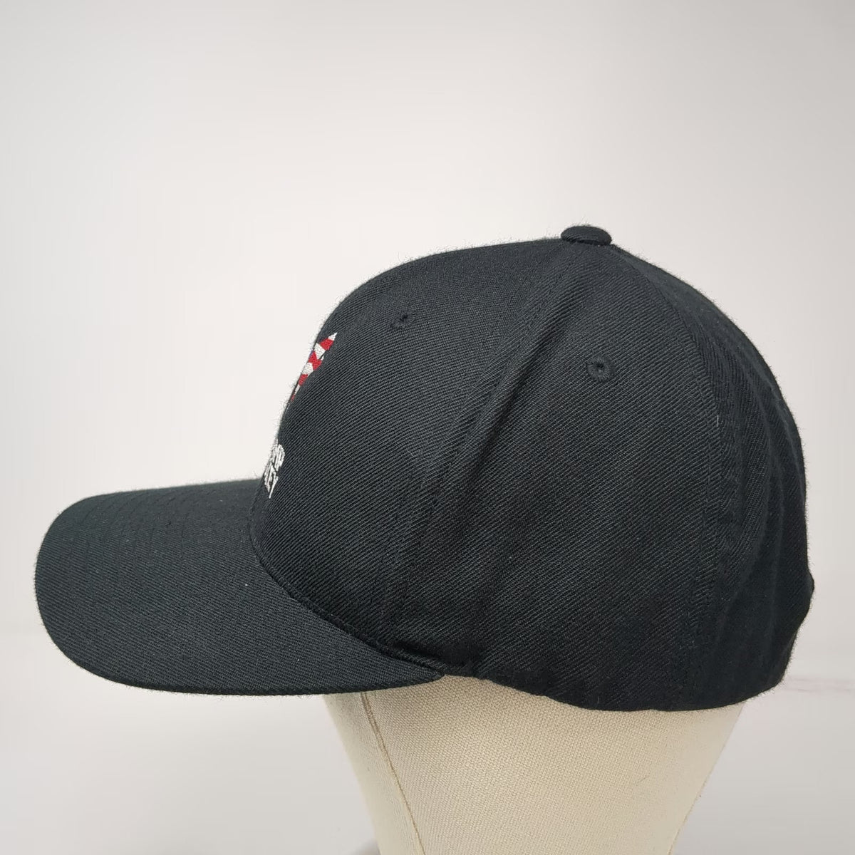 Yupoong Snapback Black One Size Old Camp Whiskey Wolf American Flag Logo Hat