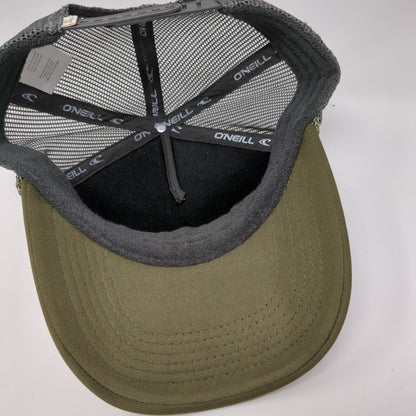 O'Neill Snapback Rope Trucker Hat Brown One Size Mesh Back Colorblock