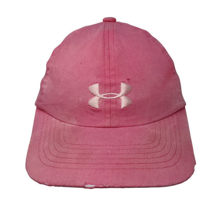 Under Armour Youth Slideback Hat Pink One Size Adjustable Embroidered 6 Panel
