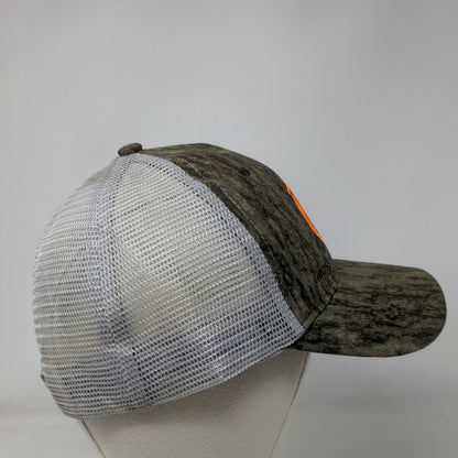 PB Mossy Oak Bottom Land Strapback Trucker Hat Camouflage One Size Mesh Back