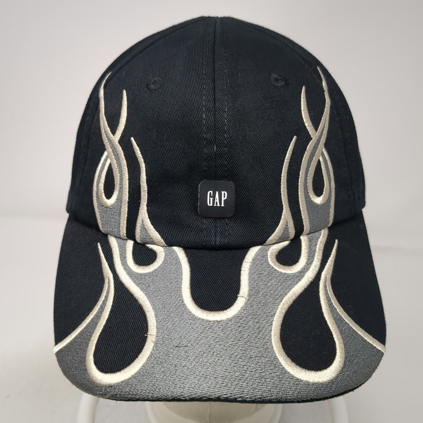 Yeezy GAP Baseball Cap Black One Size Flame Balenciaga Strapback Italy Hat