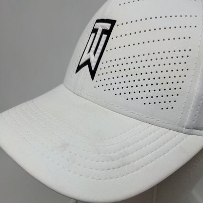 Tiger Woods Fitted Golf Hat White M/L Nike Heritage 86 Dri-Fit