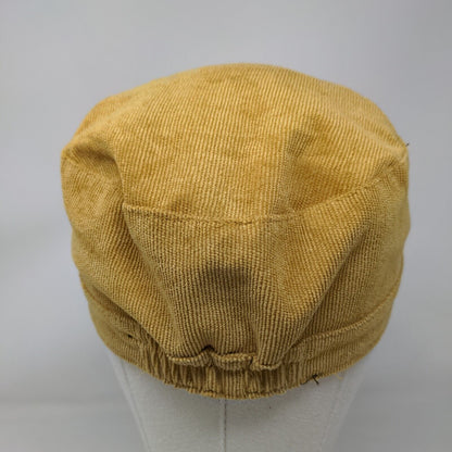 Arianna by Howards Fitted Newsboy Cap Tan One Size Stretch Corduroy