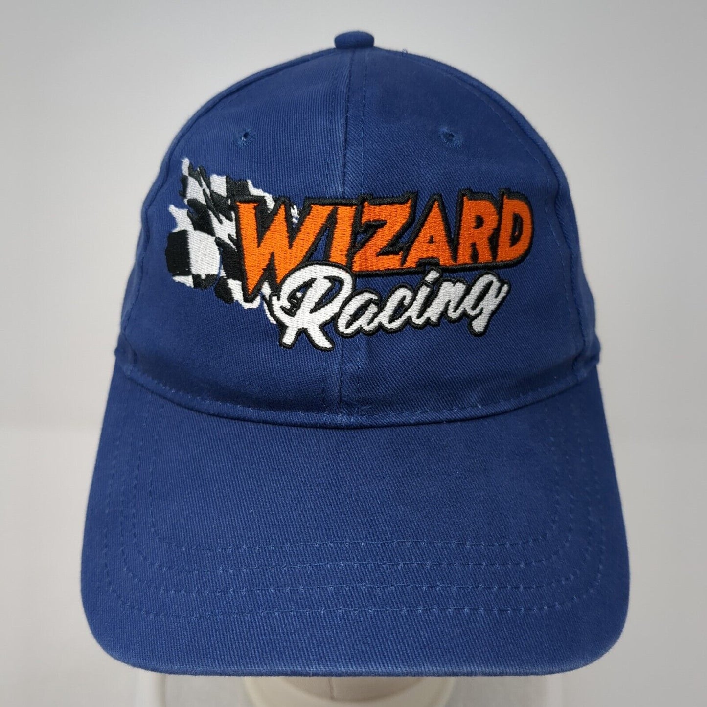 Wizard Racing Strapback Baseball Cap Blue OS Adjustable Embroidered Cap America