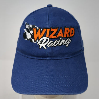 Wizard Racing Strapback Baseball Cap Blue OS Adjustable Embroidered Cap America
