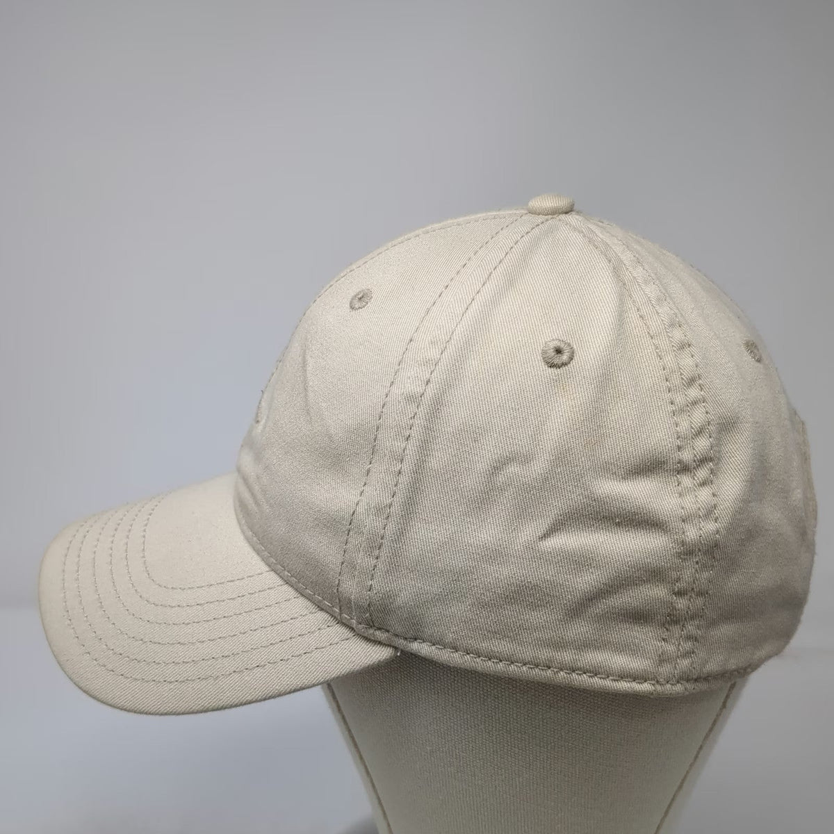 Harding Lane Tuckernuck Baseball Cap Beige One Size Cotton Slideback Hat Logo
