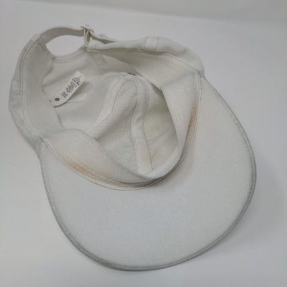 Lululemon Slideback Hat White OSFA Adjustable Embroidered Vented Holes 6 Panel