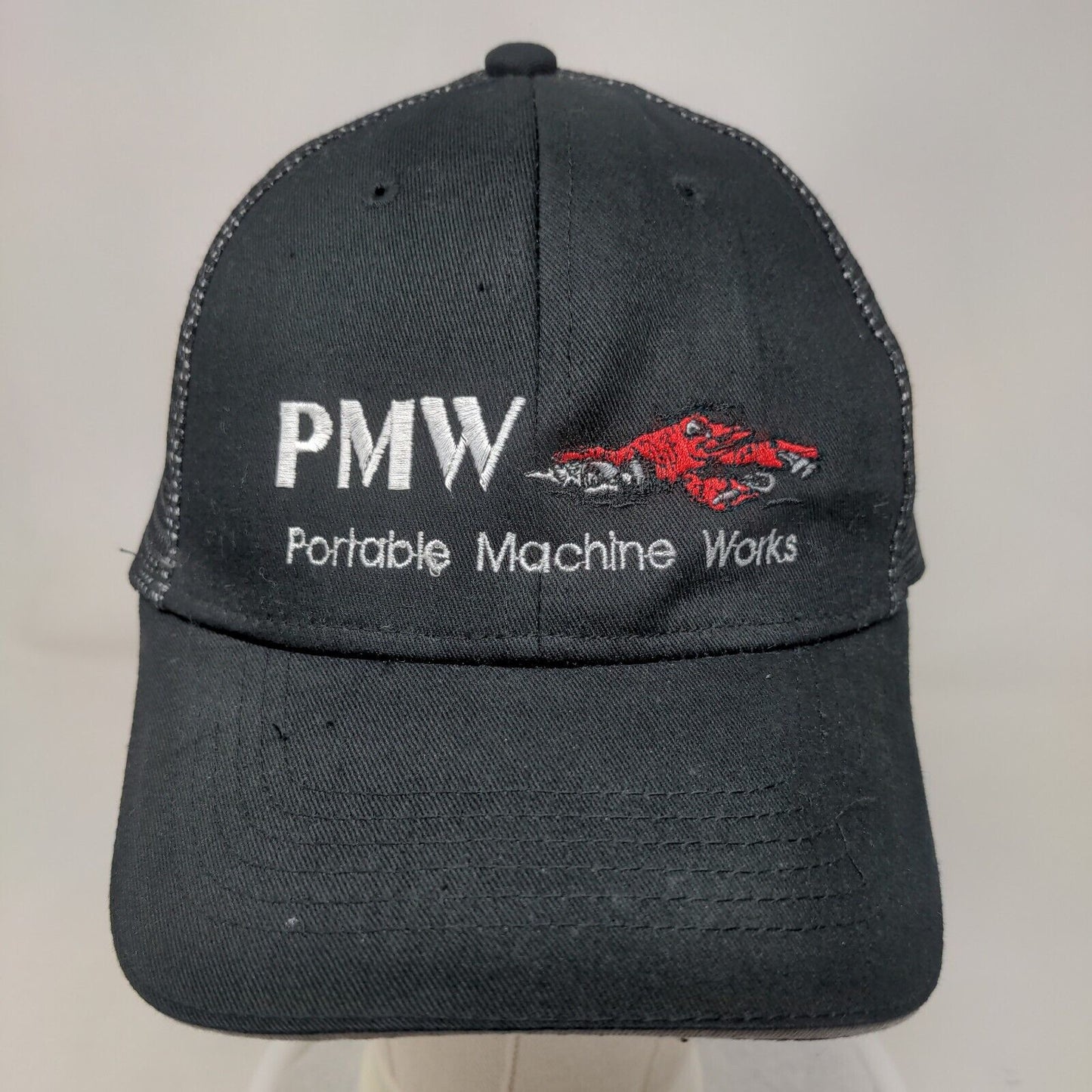 PMW Portable Machine Works Snapback Mesh Back Trucker Hat Black One Size