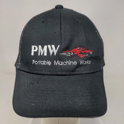PMW Portable Machine Works Snapback Mesh Back Trucker Hat Black One Size