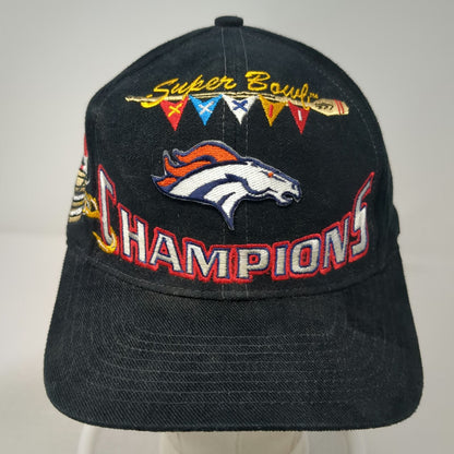 Denver Broncos NFL Logo Athletic Snapback Black Super Bowl XXXII Hat Vintage