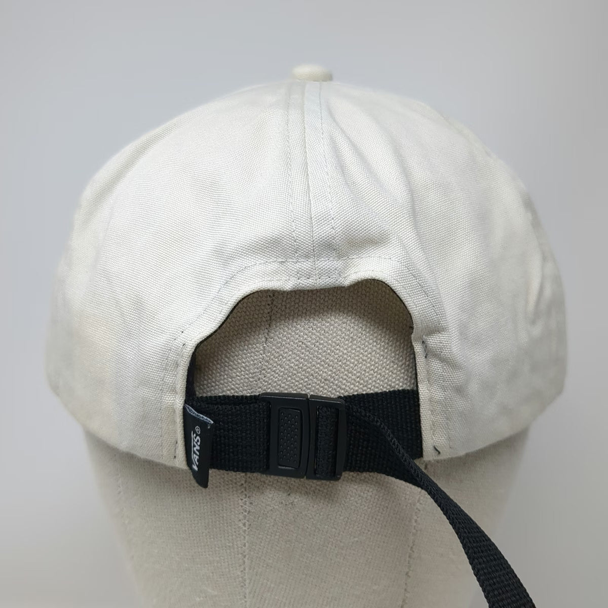 Vans Baseball Cap White One Size Barbed Wire Strapback Cotton Twill Logo Hat