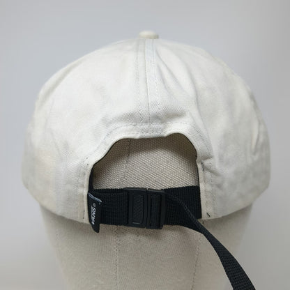 Vans Baseball Cap White One Size Barbed Wire Strapback Cotton Twill Logo Hat