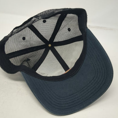 Life is Good Trucker Hat Blue One Size Rainbow Graphic Mesh Snapback Patch