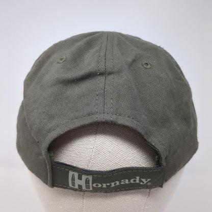 H Hornady Strapback Hat Green One Size Adjustable Embroidered 6 Panel