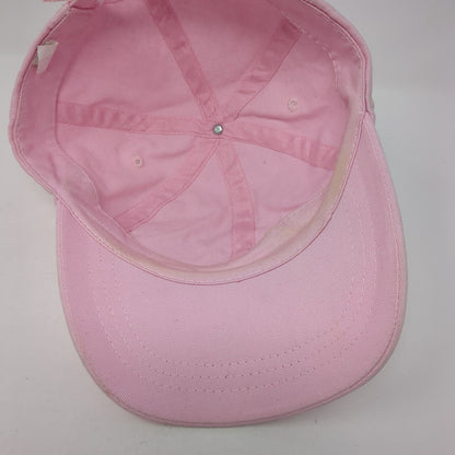 Unbranded Strapback Hat Pink One Size Adjustable Vented Holes 6 Panel Blank