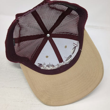 Richardson Trucker Hat Beige Purple One Size Mesh Snapback Coffee Logo Cafe PB