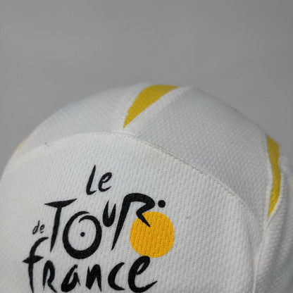 Le de Tour France 5 Panel Cap White OSFA Adjustable Embroidered Headsweats