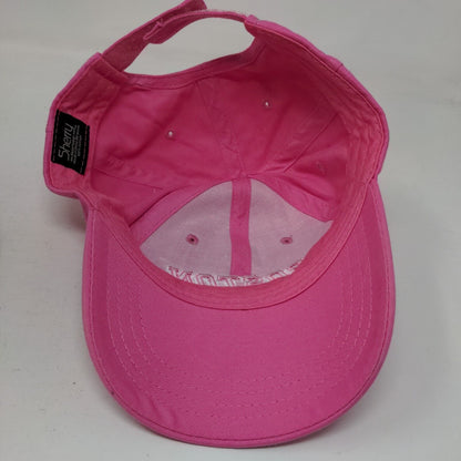 Boston Strapback Hat Pink One Size Adjustable Embroidered 6 Panel Sherry