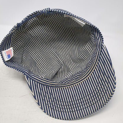 Lambert Snapback Blue White One Size Box Car Willie Branson Missouri Train Hat