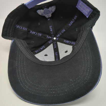 Patron XO Cafe Baseball Cap Black One Size Purple Embroidery Bee Strapback Hat