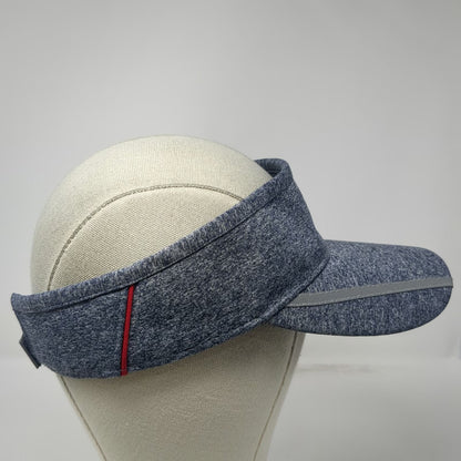 Domino's Gear Blue Visor One Size Reflective Heathered Pizza Logo Strapback Hat